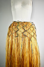 Vintage 1950s Hawaiian Tan Brown Skirt With Detailing