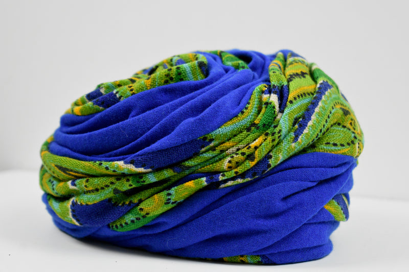 Vintage 1960s Christian Dior Blue Green  Turban Hat