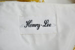 Vintage 1960s Henry Lee Gold/ White Sleeveless Shift Dress