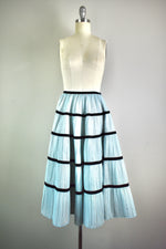 Vintage 1950s Velvet Ribbon Circle Skirt by Ann Kelly of California