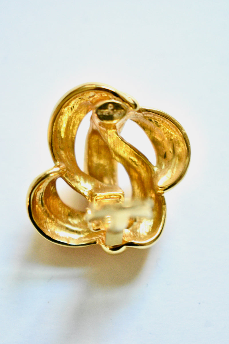 Givenchy Gold Tone Clip On Earrings