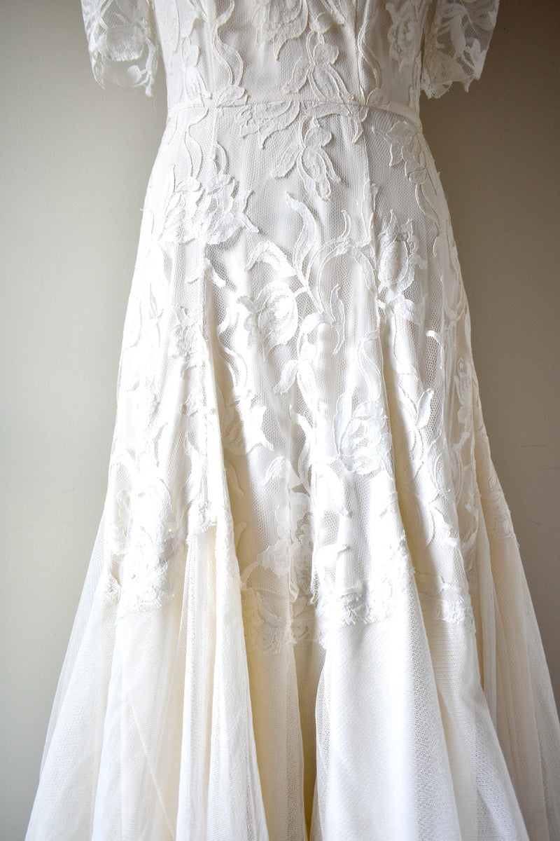 Vintage Cream Tulle Gown