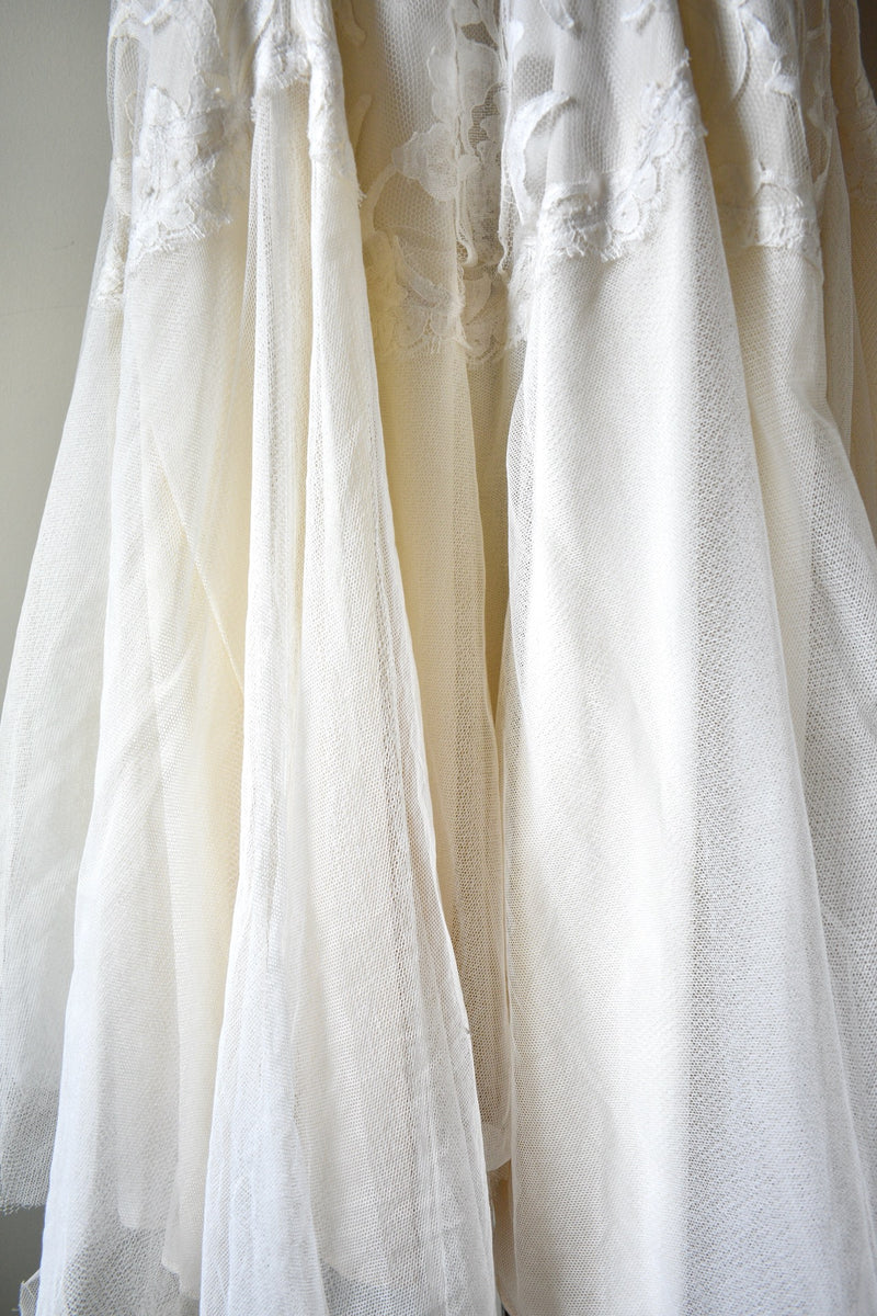Vintage Cream Tulle Gown