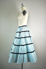 Vintage 1950s Velvet Ribbon Circle Skirt by Ann Kelly of California
