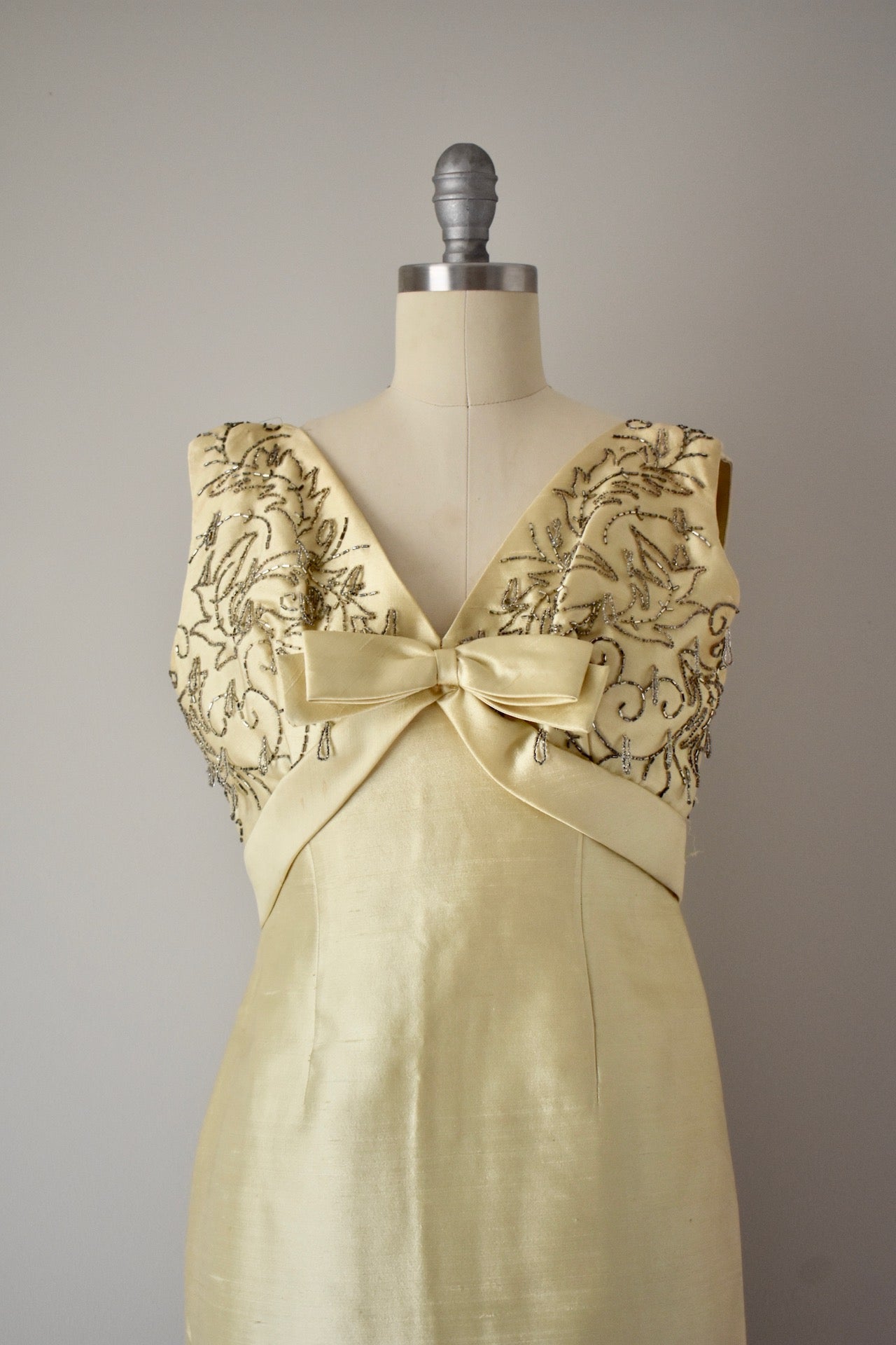 Yvonne Beverly Hills Beaded Silk Evening Dress, 1960 Vintage World Rocks Yvonne Beverly Hills Beaded Silk Evening Dress, 1960 Vintage World Rocks