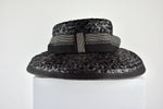 Vintage 1960s Doris Black Wide Brimmed Hat