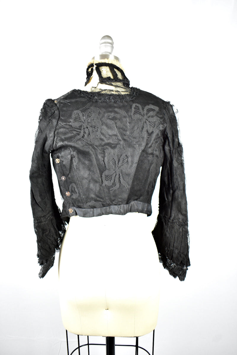 Vintage Victorian Lace High Collar Blouse