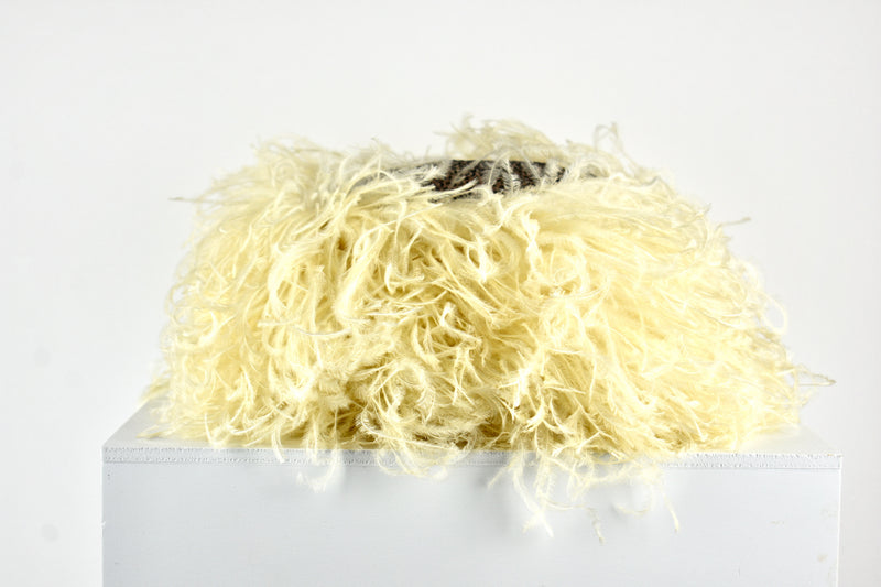 Vintage 1960s Jan Leslie Custom Design Ivory Ostrich Feather Hat