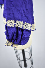 Antique Victorian Lady's Royal Blue Silk Blouse