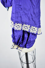 Antique Victorian Lady's Royal Blue Silk Blouse