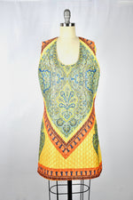 Vintage 1960s Saks Fifth Avenue Satin Quilted Dress