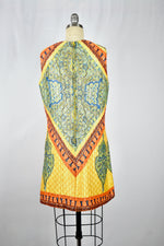 Vintage 1960s Saks Fifth Avenue Satin Quilted Dress