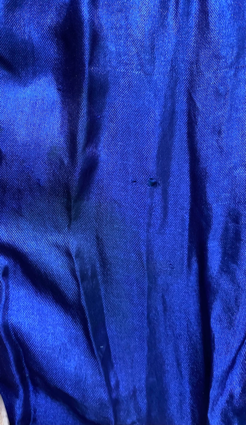 Antique Victorian Lady's Royal Blue Silk Blouse