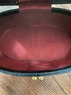 Vintage 1940 Miniature Black Wicker Handbag