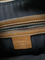 Gucci Jackie Equestrian Style Canvas Shoulder Bag