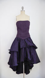 For Rental or Purchase Vintage 1980s Andrea Odicini Couture Purple Taffeta Evening Dress - Vintage World Rocks - 2
